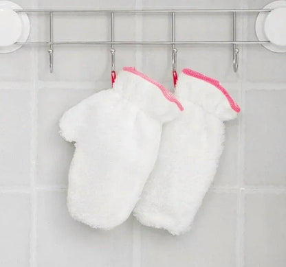 Thick microfiber dishwashing gloves for heavy-duty cleaning, one size fits hands 7-10cm wide