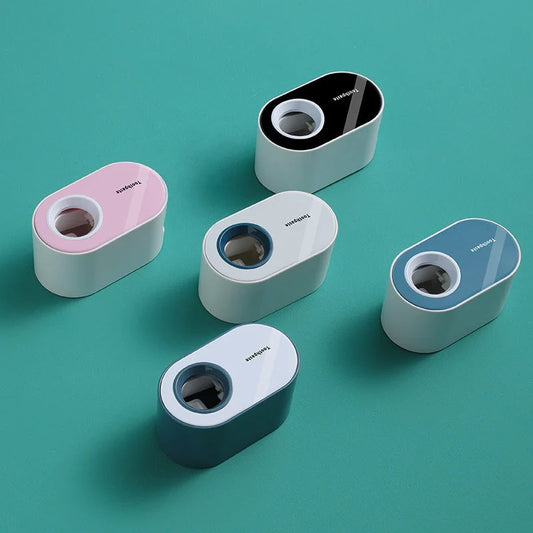 Automatic Wall-mounted Toothpaste Squeezer in multiple colors, easy nail-free installation