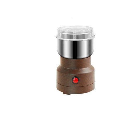 Versatile Electric Grain Grinder with stainless steel construction, transparent cover, and powerful 150-watt motor for grinding whole grains, coffee beans, and spices