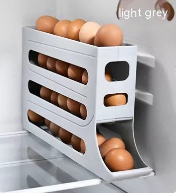 4-layer automatic egg roller sliding tray for refrigerator side door in various colors