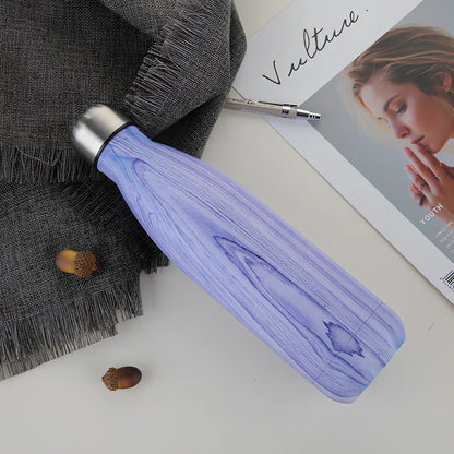 Stainless steel thermal water bottle with 500ml capacity and vacuum insulation technology