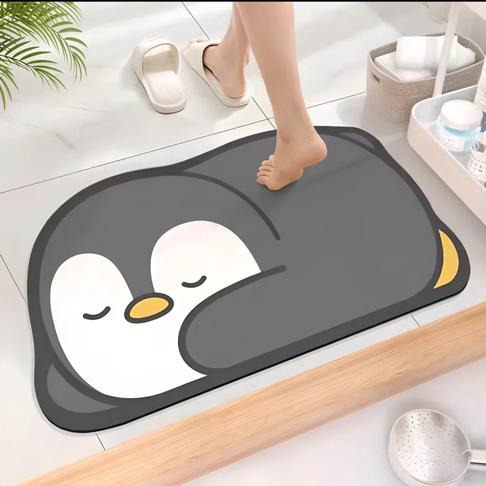 Diatom mud floor mat with irregular shape in multiple sizes for bathroom moisture absorption