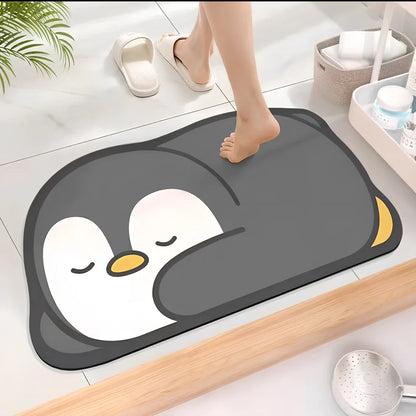 Diatom mud floor mat with irregular shape in multiple sizes for bathroom moisture absorption