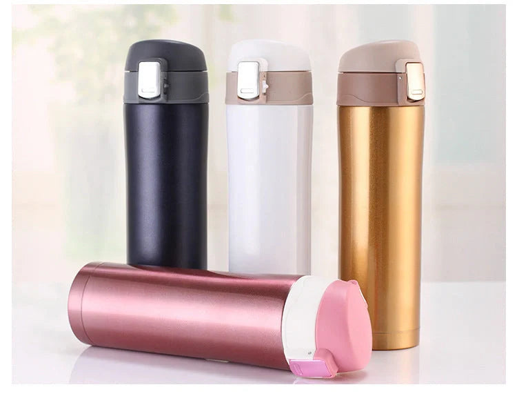 304 stainless steel outdoor drinking cup in Black, Pink, Gold, or White