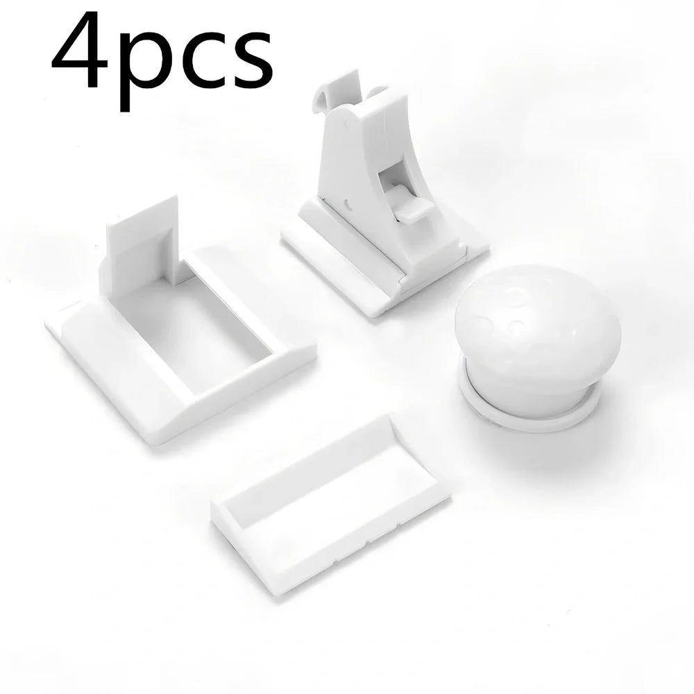 White ABS child safety magnetic locks with normally open switch, 3.8cm size with magnetic key