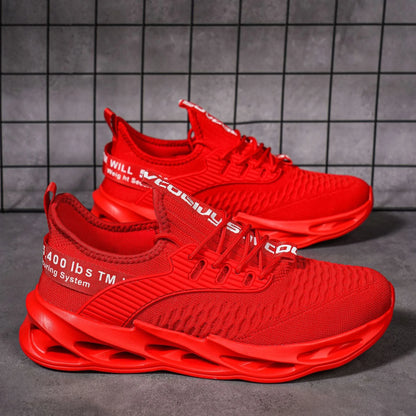 Women's FlyKnit casual trainers with mesh upper in various solid colours