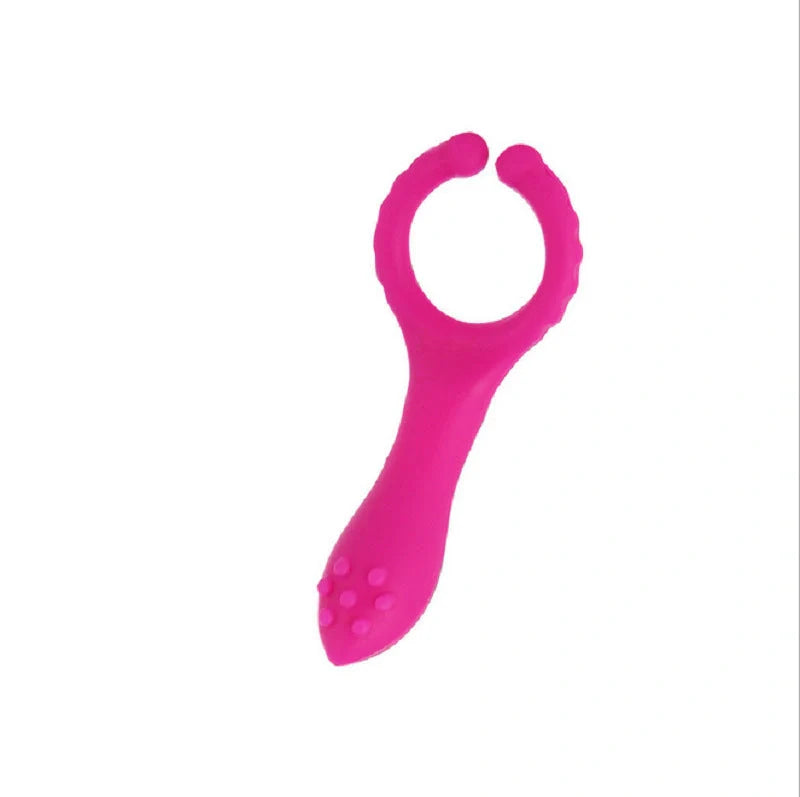 Electric G-point vibrator masturbation stick in rose red, compact and discreet design