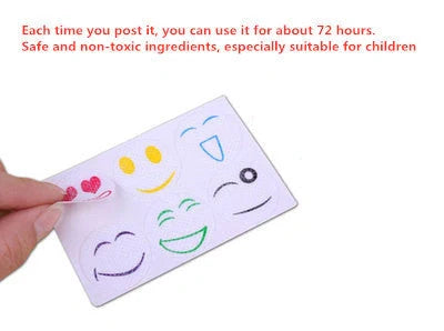 Summer Smile Mosquito Sticker 6-Pack in random colors, non-toxic mosquito repellent