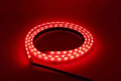 12V LED strip light for car and motorcycle in blue or red, available in 90cm, 120cm and 150cm lengths