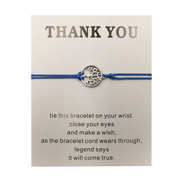 Handcrafted Tree of Life bracelet with adjustable woven design in various vibrant colors