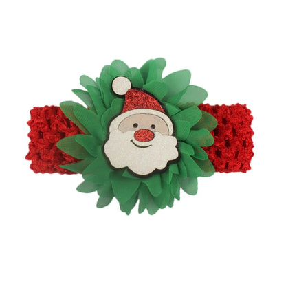 Children's chiffon hair band measuring 15cm by 4cm with Christmas decoration