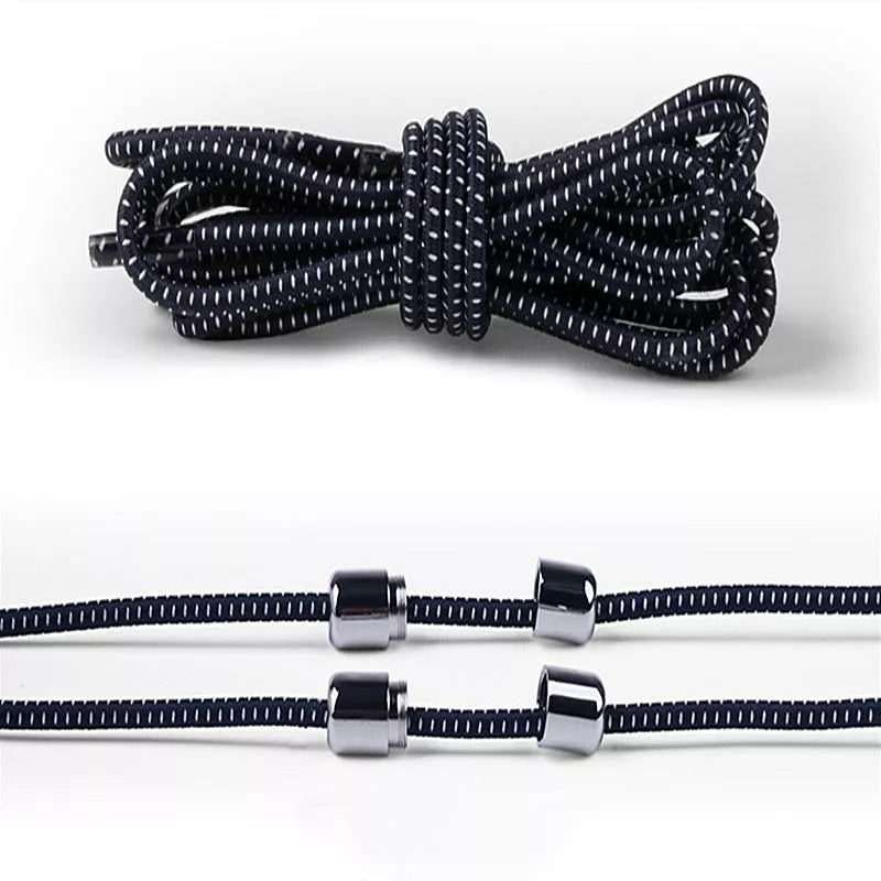 Lazy Laces shoe laces with metal buckles in various colors for a secure fit
