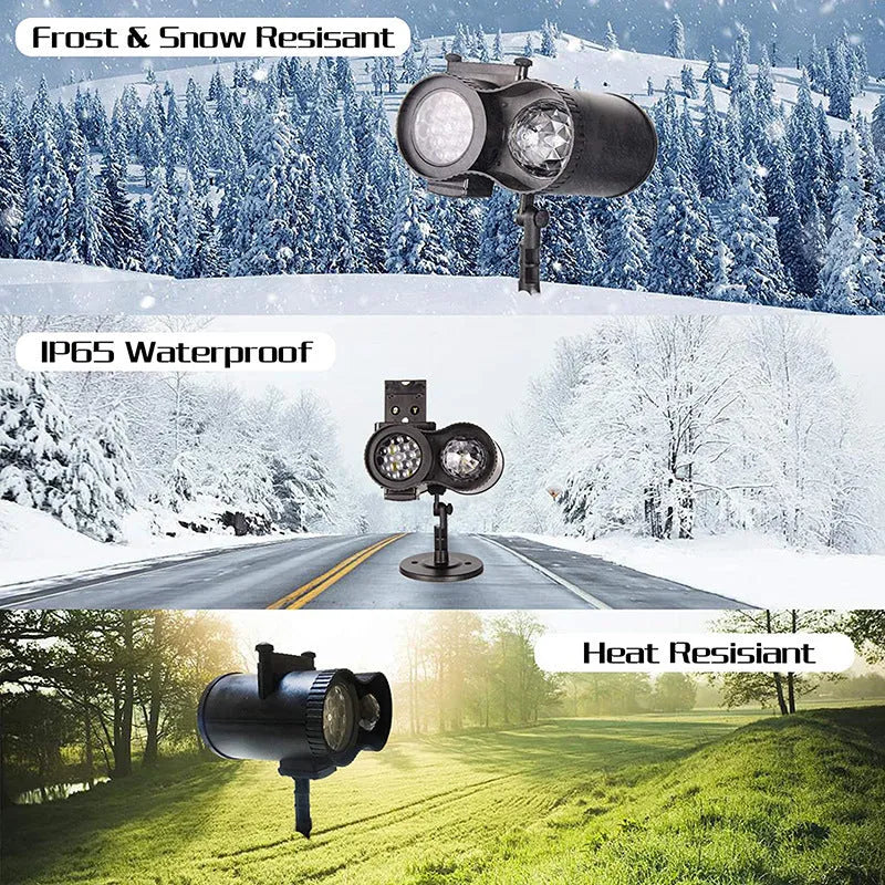 Outdoor waterproof double tube animated watermark light with IP65 rating and soft LED illumination