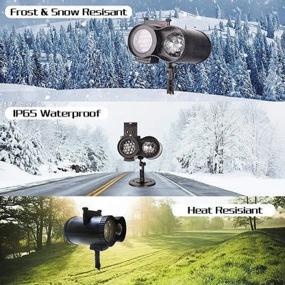 Outdoor waterproof double tube animated watermark light with IP65 rating and soft LED illumination