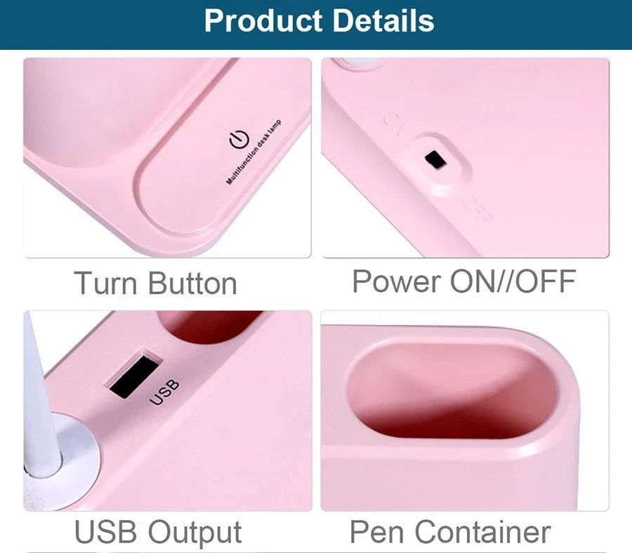 Illuminating LED night lights in white and pink colors with touch-sensitive controls for easy operation