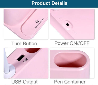 Illuminating LED night lights in white and pink colors with touch-sensitive controls for easy operation