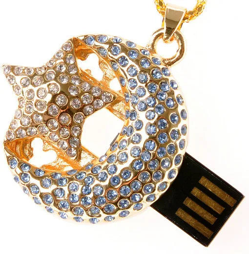 Jewelry Xingyue U Disk USB 2.0 flash drive with metal shell showing USB connector