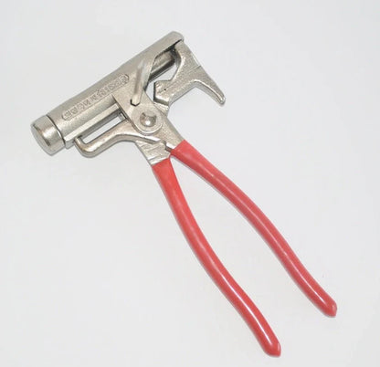 Red-handled household hammer with integrated Korean Shenzhen saw blade for multi-functional DIY use