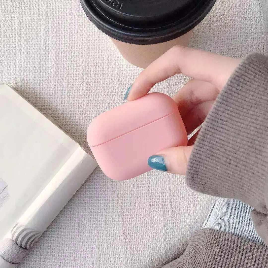 Compatible AirPods Pro 3 protective case in various colours like black, pink, green, and blue