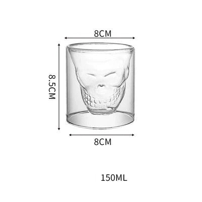 Double layer panda skull wine cup with Christmas tree design inside