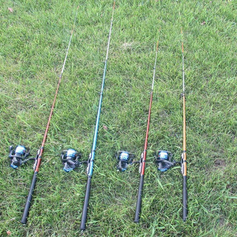 Blue FRP fishing rod boat raft rod with hard tuning, lengths 1.5m and 1.3m