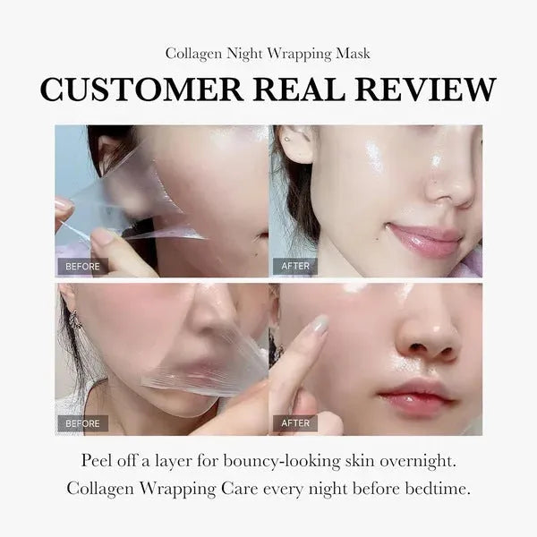75ml collagen night sleep facial mask with application brush for overnight skincare