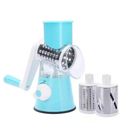 Multifunctional vegetable cutter with safety design and 30+ slicing options