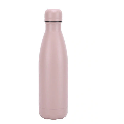Stainless steel vacuum insulated water bottle with rubber painted surface in various colors