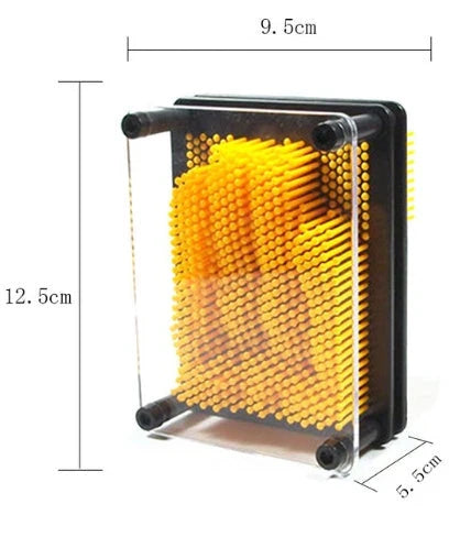 Customizable 3D Sculpture Frame with array of blunt pins for capturing intricate 3D details of any object or body part