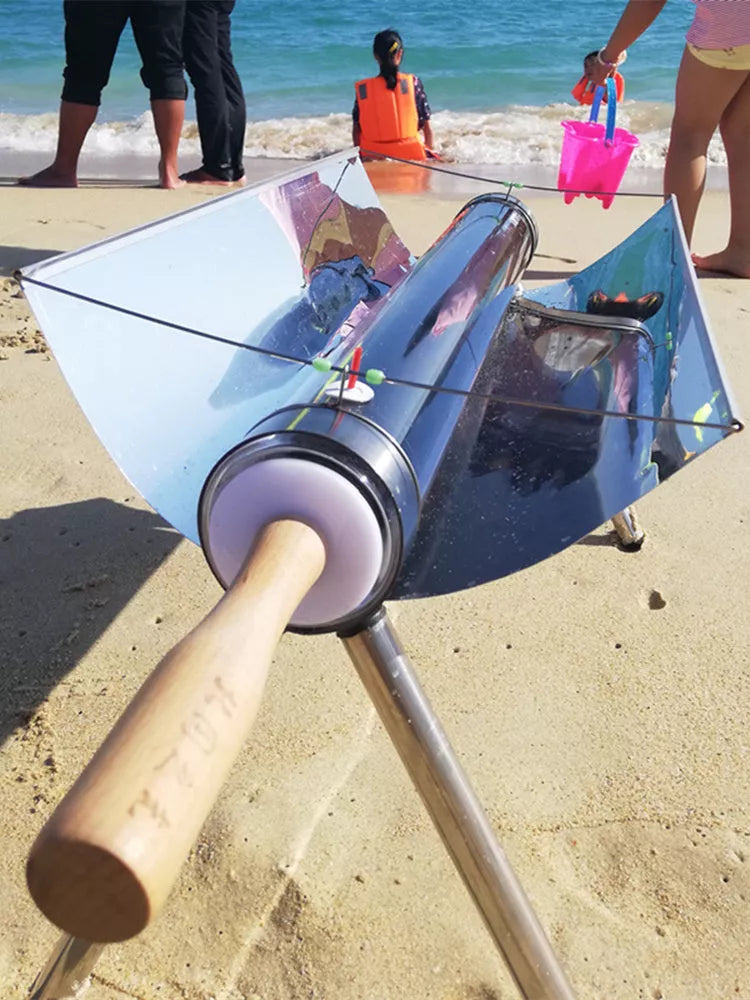 Outdoor Portable Smokeless Vacuum Oven Grill with silver finish and compact design