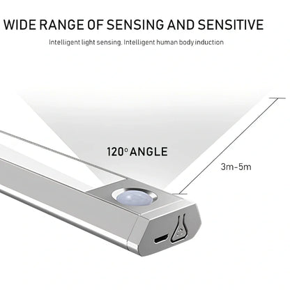 Wireless motion sensor LED light showing compact design and three colour temperature settings