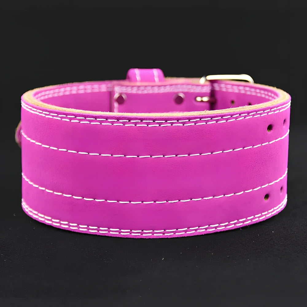 Four-layer cowhide leather sports fitness belt for weightlifting support