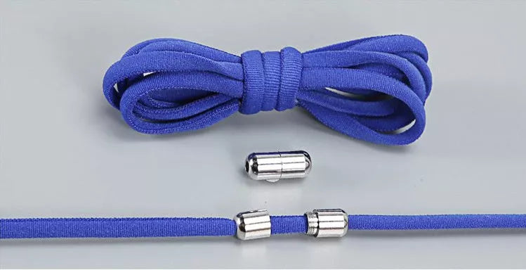 Lazy Laces shoe laces with metal buckles in various colors for a secure fit