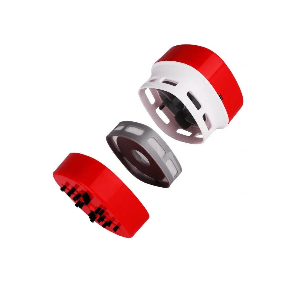 Desktop vacuum cleaner with two-in-one brush nozzle for keyboard and surface cleaning