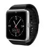Smart watch with 1.54-inch touch screen display and silicone strap in black, gold, or white colours