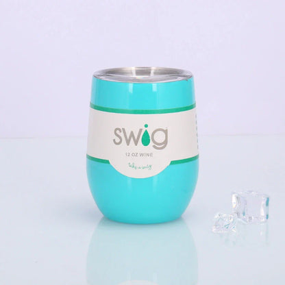 Swig Eggshell Cup - 12oz Stainless Steel Insulated Wine Tumbler with Variety of Color Options