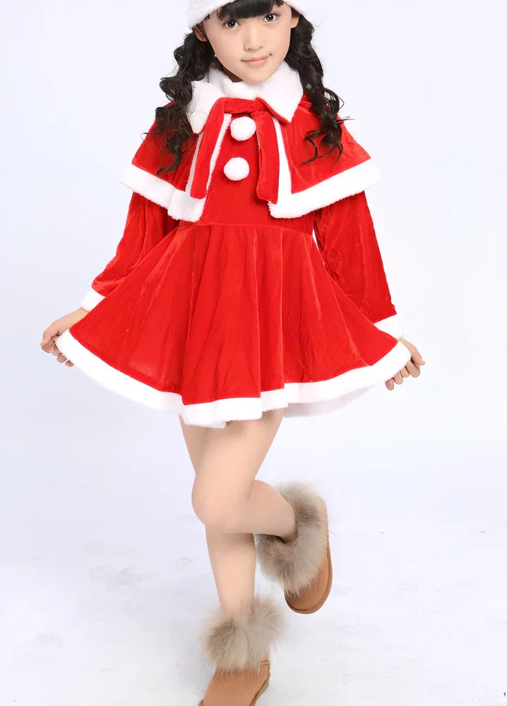 Children's golden velvet Christmas costumes in boy and girl styles, 99% cotton fabric, sizes 90-160cm height