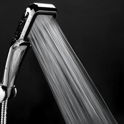 Orange plastic hand-held pressurised shower head with rain function