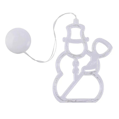 Battery-powered LED Christmas decorative light with suction cups in Santa Claus, elk, and snowman shapes