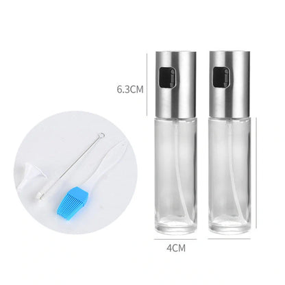 Stainless steel cooking oil spray bottle with scale for healthy cooking