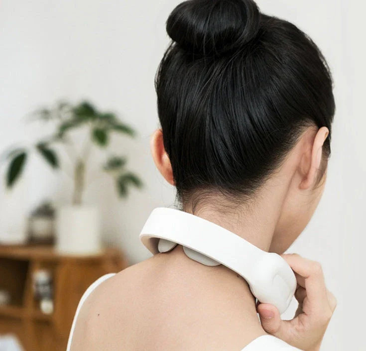 Intelligent Neck and Shoulder Massager with Remote Control, Soothing Heat Therapy, and Customizable Massage Settings for Personalized Pain Relief