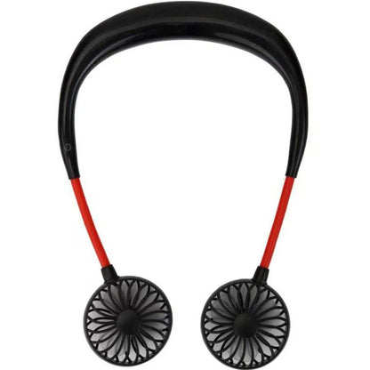 Portable USB charging fan with hanging neck design in various colors