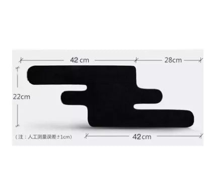 Black warm knee pads with double-sided heating for cold weather comfort