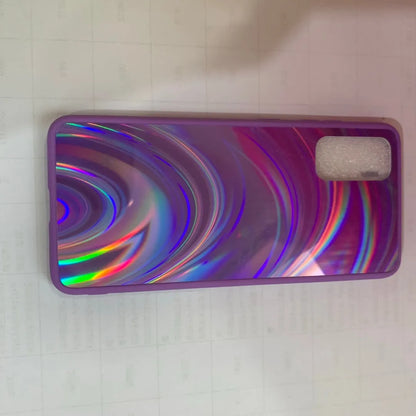 Marble-pattern shockproof silicone phone case for Samsung Galaxy models shown in multiple colours.