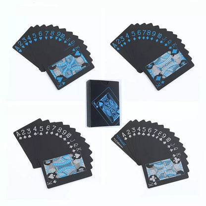 Waterproof PVC playing cards set in blue and red, perfect for outdoor and indoor games