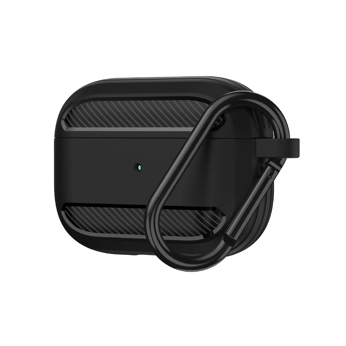 Carbon fibre pattern TPU clamshell case for AirPods in black, red, blue, grey, pink or apple green