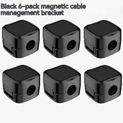 Adjustable Magnetic Cable Organizer for Under Desk - Premium Wire Holder and Manager in White and Black Colors