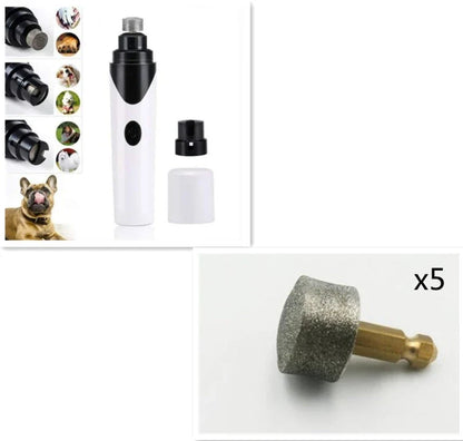 Electric pet nail grinder with low vibration and quiet operation, suitable for cats, small and medium dogs, and other furry pets