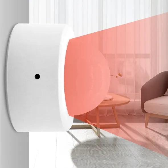 White wireless infrared body sensor with ZigBee3.0 connectivity for home security