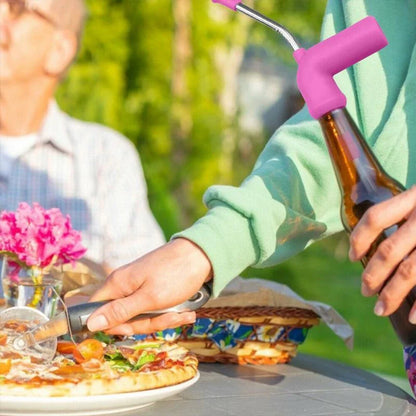 Stainless Steel Beer Snorkel Bong with various color options, designed for fast and fun drinking experiences